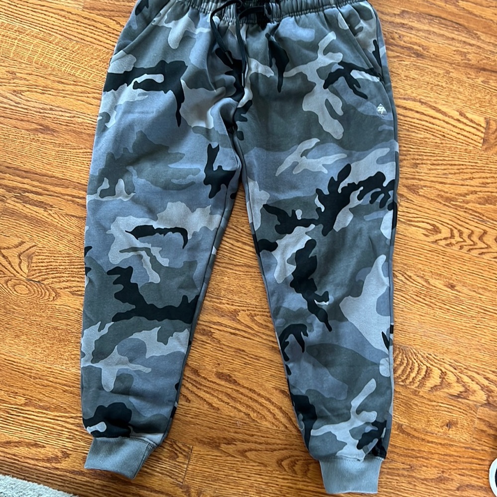Zero Foxtrot Black and Gray Camo Joggers Sweatpants